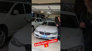 BMW F30 F31 🛠️ RADIO FUSE Location 👉#bmw #f30 #bmw3series #beamers #bimer #easy #fix #radio