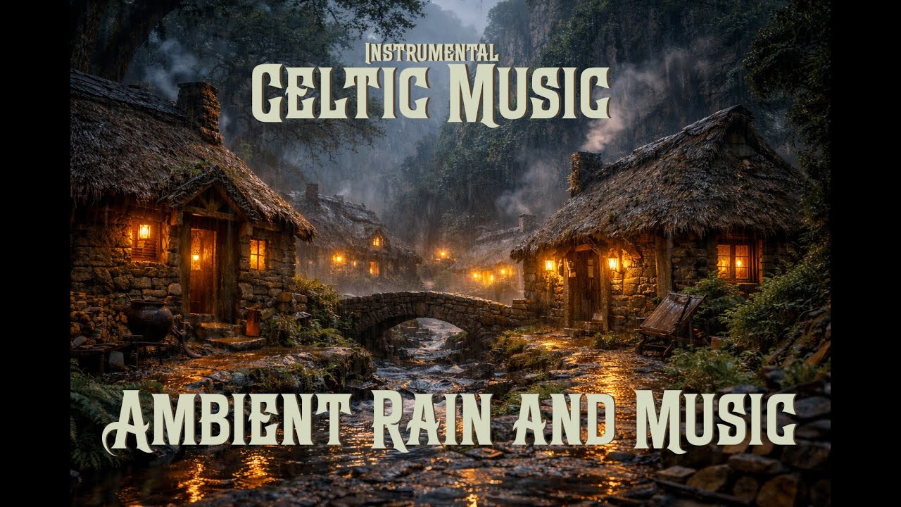 Instrumental Celtic Music with Rain for Relaxation and Sleep
