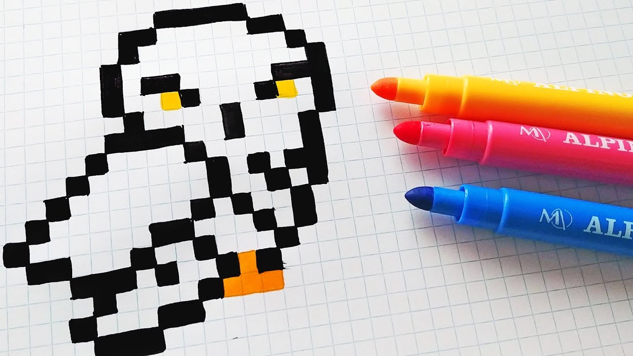 Handmade Pixel Art How To Draw Hedwig From Harry Potter Pixelart