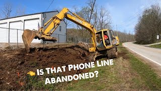 Excavator Vs Stumps - Sloping Back a Ditch Bank - Lost a Track on the Skidsteer