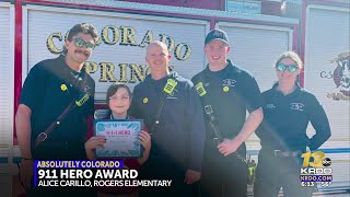 Colorado Springs 10-year-old recognized with 911 Hero Award