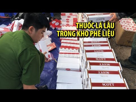 Video Hơn 3 300 cây thuốc lá lậu trong kho phế liệu vùng ven... - youtube