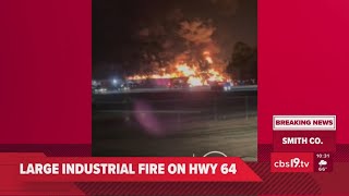 Firefighters responding to massive fire at industrial facility