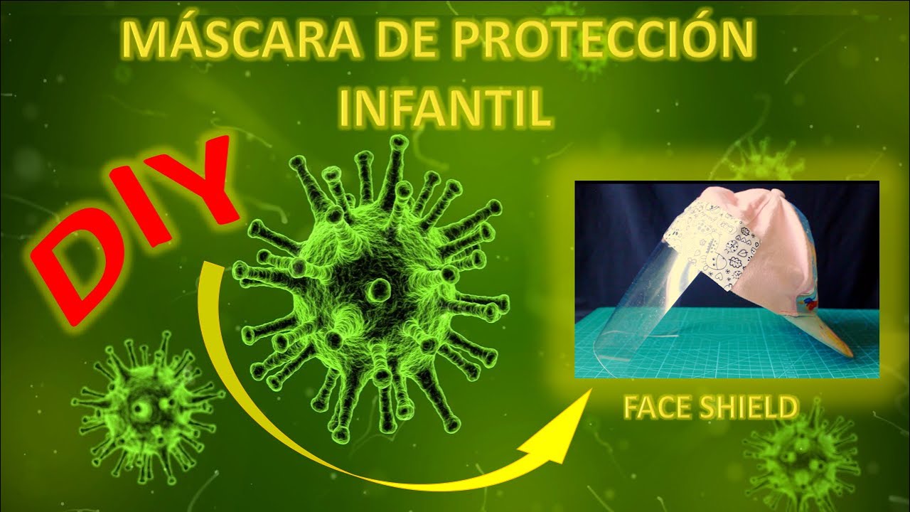 MÁSCARA PROTECTORA CORONAVIRUS PARA NIÑOS DIY | FACE SHIELD MASK CHILDREN | ЗАЩИТНАЯ МАСКА | MASQUE