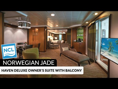 Norwegian Jade Deluxe Owner's Suite with Balcony walkthrough tour