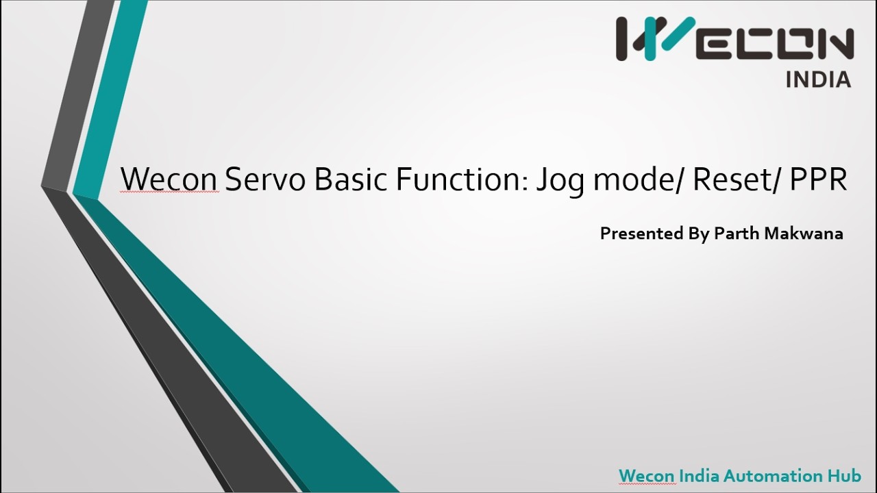 Wecon Servo Drive Basic Functions Jog Mode | RESET | PPR Setting