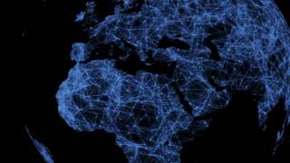 Earth Plexus Rotating, Hologram Design, Digital Communication Concept