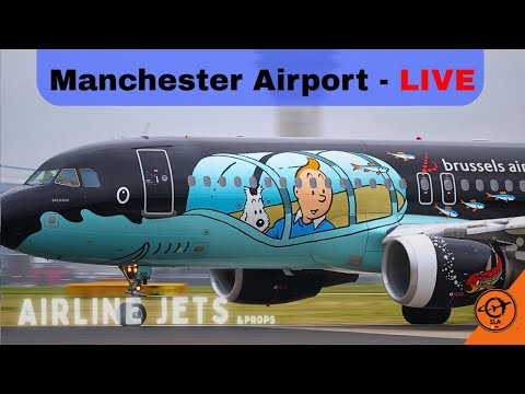 Plane spotting - LIVE - Airbus A380, A350, 787 and more! Thursday 17th July Manchester Airport UK