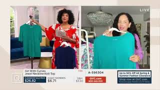 Girl with Curves Jewel Neckline Knit Top - Interlude earlier today