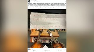 Man who stole mandolins from Teaneck store returns them with note