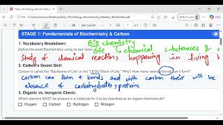 Introduction to Biomolecules Practice Worksheet | Step-by-Step Solutions | High School Biology