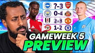 Premier League Gameweek 5 Preview & Prediction