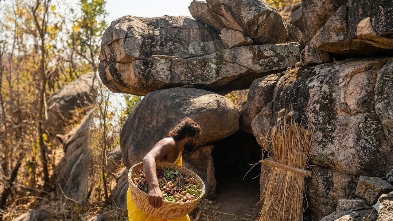 बीहड़ की पहाड़ी गुफा में तप कर रहे कमंडल वाले सिद्ध बाबा😱गुफा के अंदर चटनी टिक्कड़ की प्रसादी