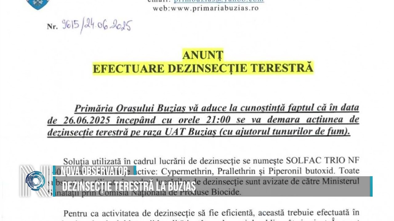 Dezinsecție terestră la Buziaș
