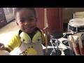 Drum lessons by a 2yr old.