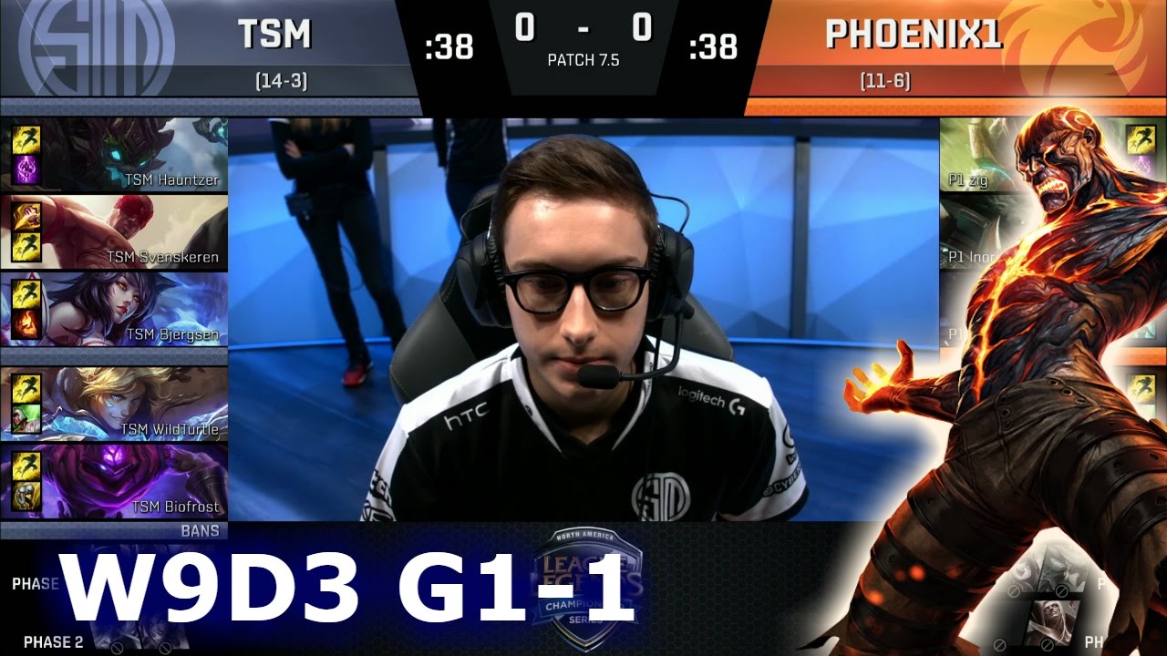 TSM vs Phoenix1 Game 1 | S7 NA LCS Spring 2017 Week 9 Day 3 | TSM vs P1 G1 W9D3 1080p