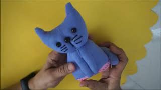 DIY Crafts| Sock Doll | Sock kitten tutorial  😹 sock cat for kids easy| Doll from socks| Easy craft