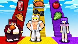 Tô Gà Leo Cầu Thang Mập Vs Ốm Vs Cơ Bắp Trong Minecraft