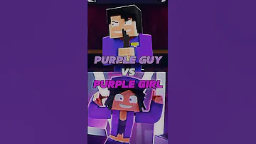 Purple Guy 🆚 Purple Girl | #shorts #1v1 #edit #minecraft #fnaf #zamination