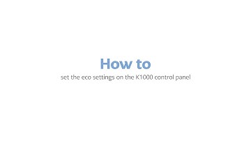 How to set the economy settings on the Gecko K1000 control panel