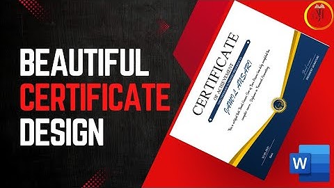How to Make a Beautiful Certificate Design in MS Word Under 10  Minutes#msword #certificate #design