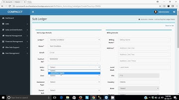 Master Accounting Subledgers
