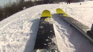 Skiing down Beech mountain