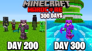 I Survived 300 Days in HARDCORE Minecraft...
