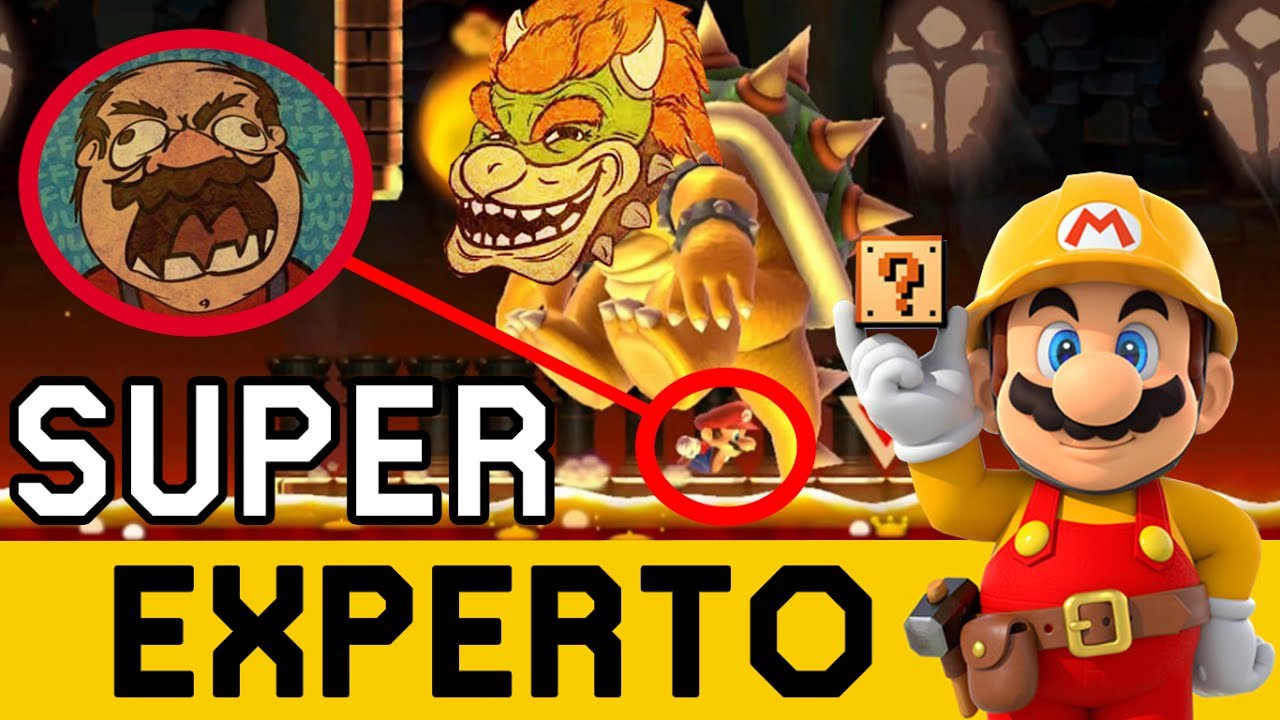 experto deportivo Vas a SENTIR el NERVIOSISMO 😱 !! - SUPER EXPERTO NO SKIP | Super Mario Maker en Español - ZetaSSJ