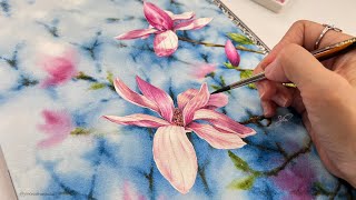 How to Paint Beautiful, Lifelike Magnolias In Watercolor!#watercolor #magnolia #art #tips #tutorial
