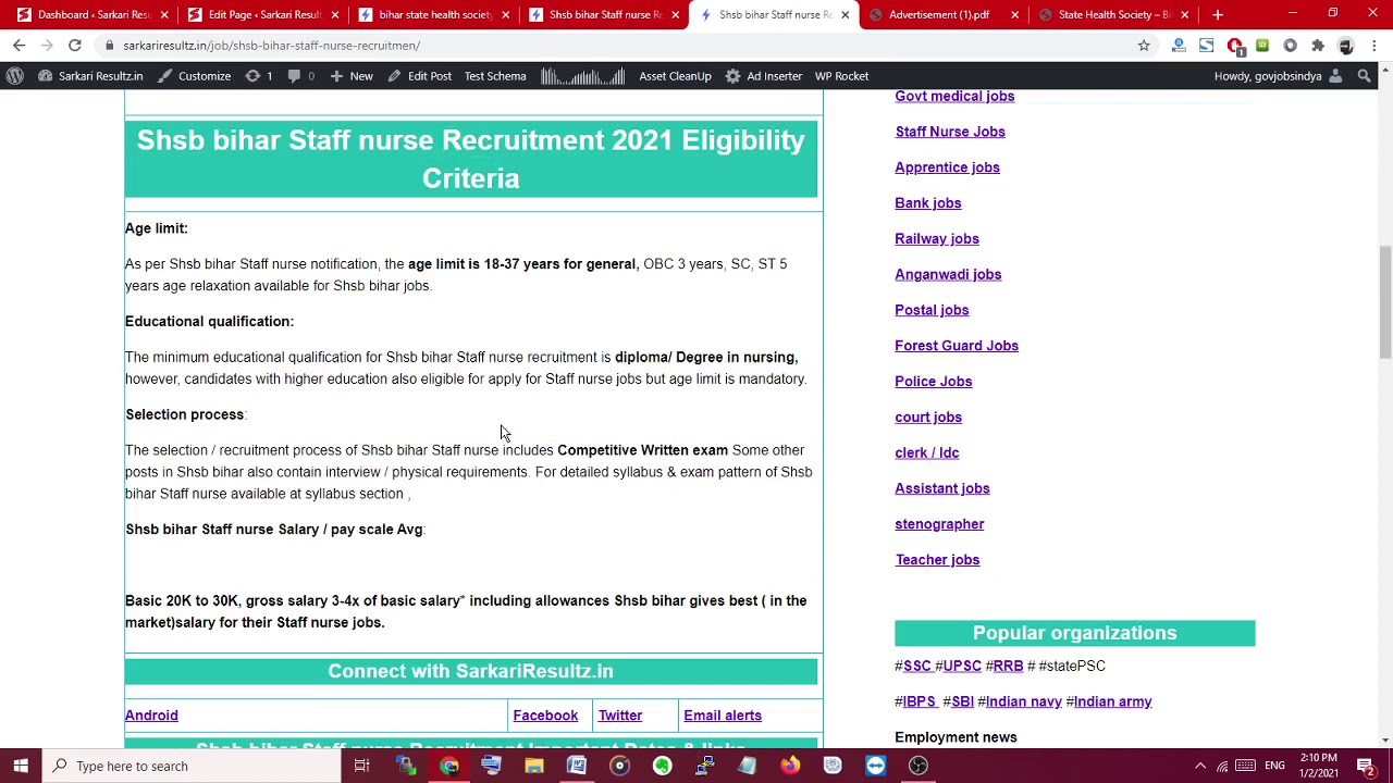 bihar staff nurse recruitment 2021 - 4102 vacancies apply before last date 20/1/2021