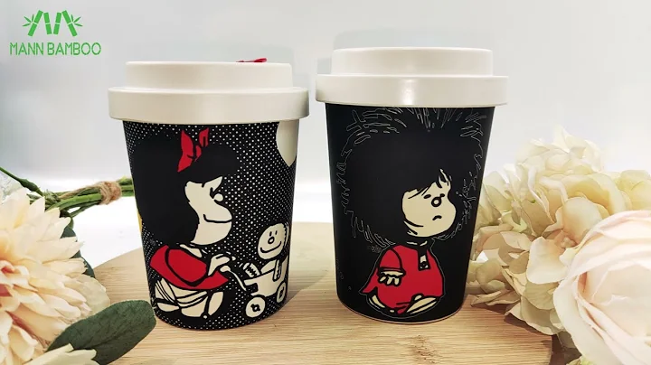 Comic Cartoon Bamboo Fiber Eco Coffee Cups - Biodegradable,Compostable,Eco Friendly