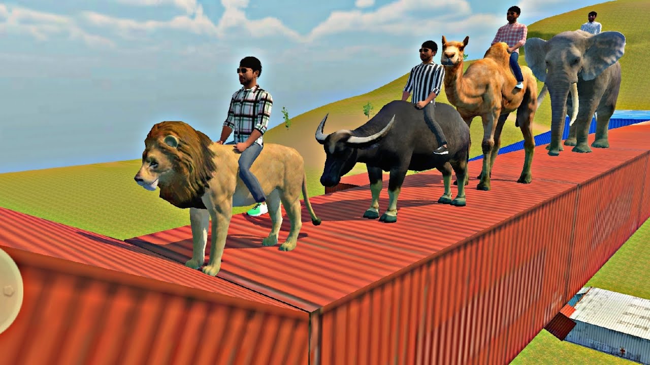 Long Slide Game With Lion Bafflow Camel And Elefent In Game Gameplay Video 
