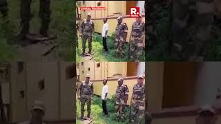 Security forces deployed outside the Nationalist Citizens Party of India office in Howrah.
