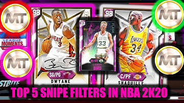 TOP 5 SNIPE FILTERS! DO THIS RIGHT NOW TO MAKE MILLIONS OF MT! | NBA 2K20 MY TEAM