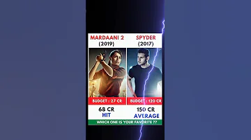 Mardaani 2 Vs Spyder Movie Comparison Box Office Collection #shorts #vs