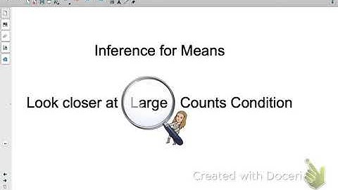 Large Counts Condition-inference for means