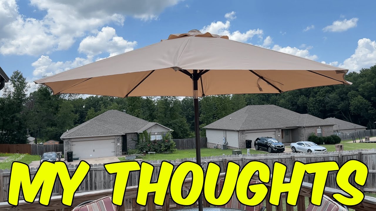jeary patio umbrella JEAREY 9ft Half Outdoor Umbrella Market Umbrellas with Crank, 1/2 Round Wall Umbrella 5 Sturdy Ribs UV Protection for Pool Garden Balcony Deck, Yellow : Patio, Lawn & Garden Transform your outdoor space into a stylish oasis with our premium 11x11 FT Cantilever Patio Umbrella JEAREY 9-ft Aluminum Beige Crank