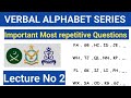 Verbal Alphabetic Series Most Important Question Concept