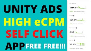 Unity ads High eCPM Self click | Unity ads self click App | Unity ads payment proof