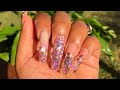 Encapsulated Glitter Polygel Nails with Dual Forms for Beginners