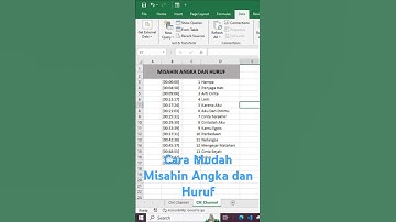 Cara Misahin angka dan huruf dengan mudah  #tutorialexcel #exceltips #belajarexcel