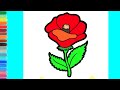 Как нарисовать цветок мака. Простой рисунок к 8 марта и раскраска.How to draw a poppy flower.