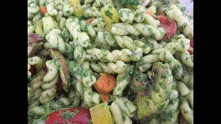Low Fat Vegan No Oil Dr. McDougall Pesto Pasta Salad
