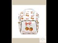 Peaches Diaper Bag Custom Name Baby Girl Gift Bag Peach Print Cute Bow Baby Backpack Diaper Stora...