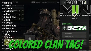 Modern Warfare 2 Colored Clan Tag Tutorial! (How to Change Your Clan Tag Color!)