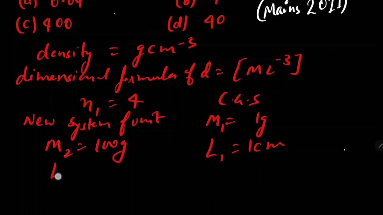 The density of a material in cgs system of units is 4 g cm 3 mains