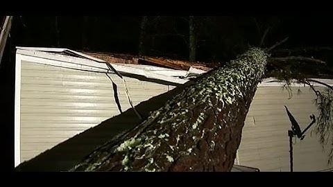 Large tree crushes mobile home in Carroll County