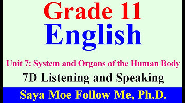 Unit 7: Systems and Organs of the Human Body, 7D Listening and Speaking