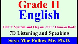 Unit 7: Systems and Organs of the Human Body, 7D Listening and Speaking
